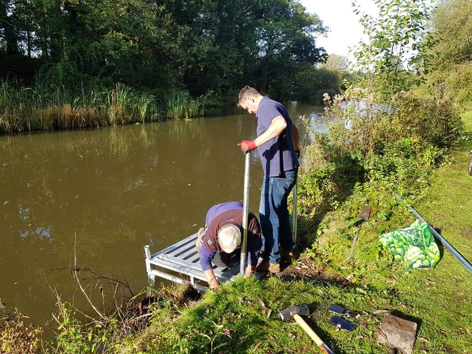 New fishing platforms on canal
